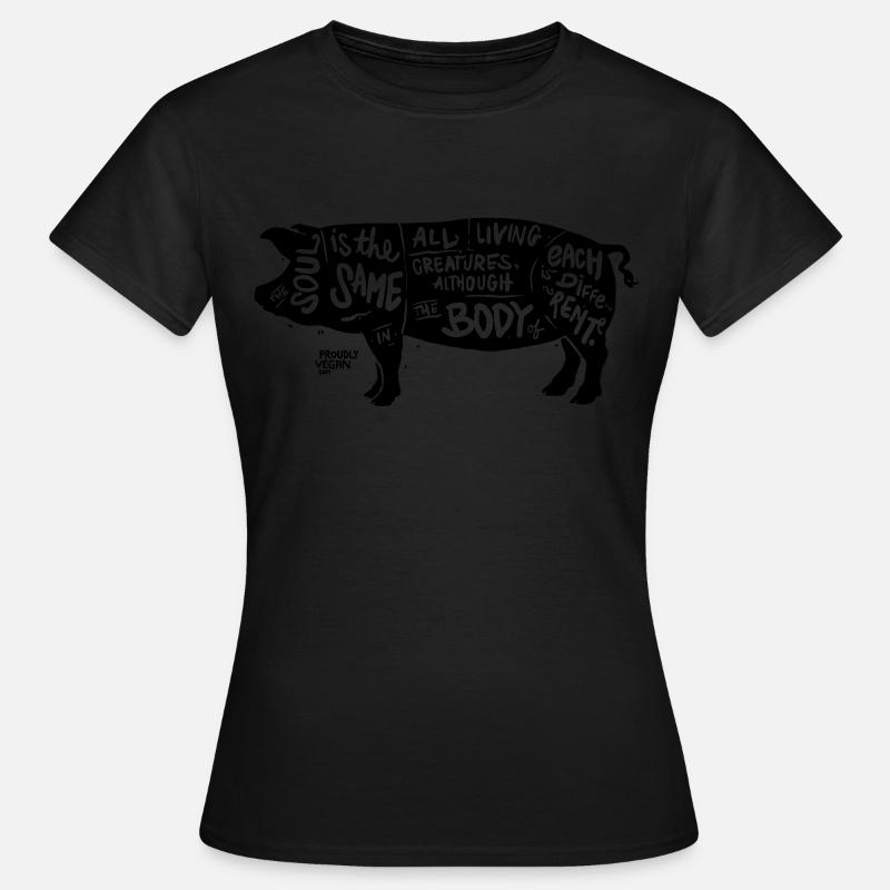 Vegan - "The Soul is the same ..." - Women's T-Shirt - black