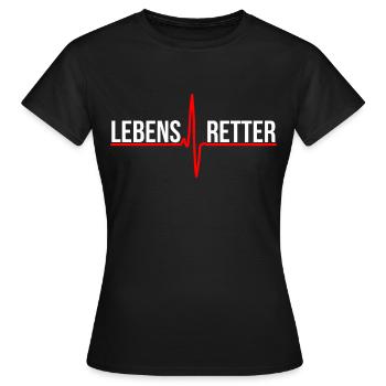 Lebensretter Sanitäter Rettungsdienst - Frauen T-Shirt - Schwarz - Vorne - AI Model Female 172 dark (172cm)