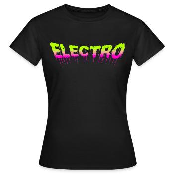 Electro Techno Rave Logo - Frauen T-Shirt - Schwarz - Vorne - AI Model Female 172 dark (172cm)
