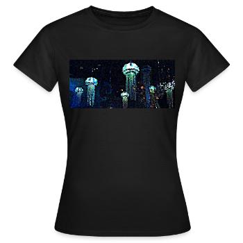Les méduses immortelles - T-shirt Femme - noir - Devant - AI Model Female 172 dark (172cm)