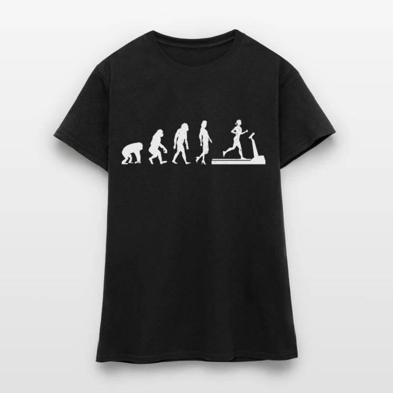 Treadmill Evolution Running Runner Marathon Women's T-Shirt