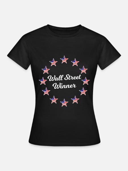 Amerika Wall Street - Frauen T-Shirt - Schwarz