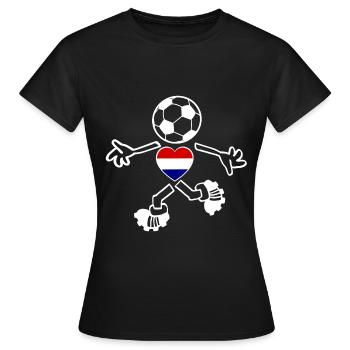 Les fans néerlandais - T-shirt Femme - noir - Devant - AI Model Female 172 dark (172cm)