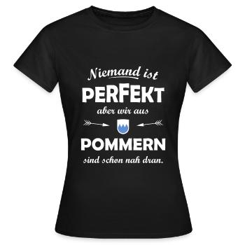 Die Provinz Pommern - Frauen T-Shirt - Schwarz - Vorne - AI Model Female 172 dark (172cm)