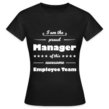 Le drôle de manager - T-shirt Femme - noir - Devant - AI Model Female 172 dark (172cm)