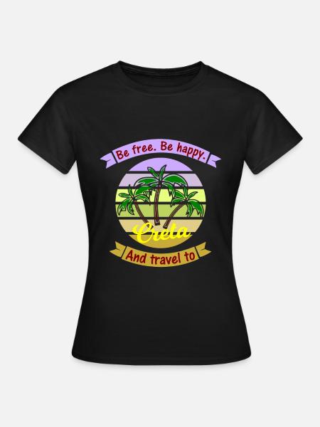 Der Kreta Urlaub - Frauen T-Shirt - Schwarz