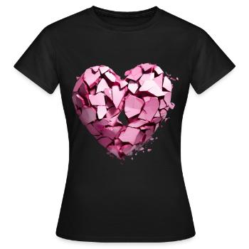 Valentinstag Herz Liebe Liebesbeweis Gefühle - Frauen T-Shirt - Schwarz - Vorne - AI Model Female 172 dark (172cm)
