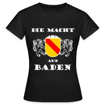 La puissance du sud de l’Allemagne - T-shirt Femme - noir - Devant - AI Model Female 172 dark (172cm)