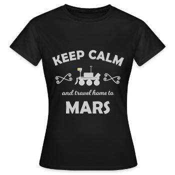 L’équipe de la mission Mars - T-shirt Femme - noir - Devant - AI Model Female 172 dark (172cm)