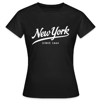 La Grosse Pomme de New York depuis 1664 - T-shirt Femme - noir - Devant - AI Model Female 172 dark (172cm)