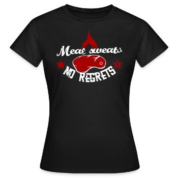 Griller les amateurs de viande Dire drôle - T-shirt Femme - noir - Devant - AI Model Female 172 dark (172cm)