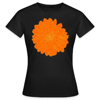 Blüte Orange Classic - Frauen T-Shirt - Schwarz - Vorne - AI Model Female 172 dark (172cm)