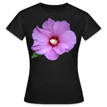 Fleur rose rose Guimauve rose - T-shirt Femme - noir - Devant - AI Model Female 172 dark (172cm)