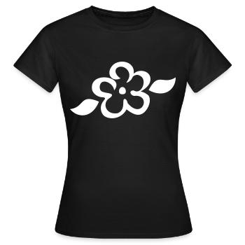 Décoration florale florale - T-shirt Femme - noir - Devant - AI Model Female 172 dark (172cm)