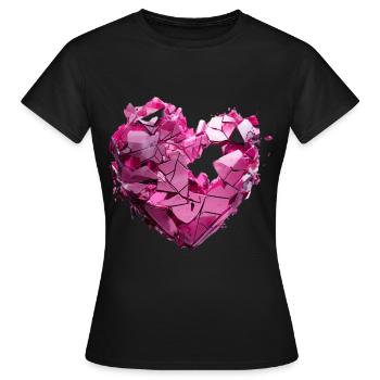Valentinstag Herz Liebe Liebesbeweis Gefühle - Frauen T-Shirt - Schwarz - Vorne - AI Model Female 172 dark (172cm)
