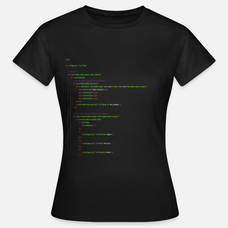 Html Programieren. Homepage Nerd Shirt - Frauen T-Shirt - Schwarz