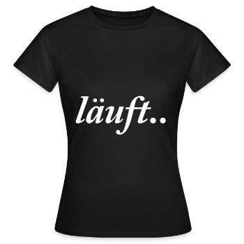 Läuft - Frauen T-Shirt - Schwarz - Vorne - AI Model Female 172 dark (172cm)