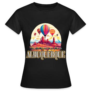 Albuquerque Ballon New Mexico Heißluftballon - Frauen T-Shirt - Schwarz - Vorne - AI Model Female 172 dark (172cm)