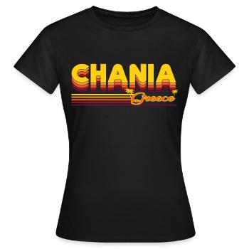 Chania: design rétro méditerranéen - T-shirt Femme - noir - Devant - AI Model Female 172 dark (172cm)