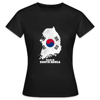 Südkorea Land Asien - Frauen T-Shirt - Schwarz - Vorne - AI Model Female 172 dark (172cm)