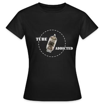 Tube Amp - Frauen T-Shirt - Schwarz - Vorne - AI Model Female 172 dark (172cm)