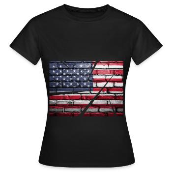 United States - Women's T-Shirt - black - Front - AI Model Female 172 dark (172cm)
