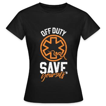Secouristes, ambulances, ambulanciers - T-shirt Femme - noir - Devant - AI Model Female 172 dark (172cm)