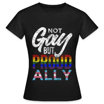 Proud ally Pride ally LGBTQ Ally Transsexuell - Frauen T-Shirt - Schwarz - Vorne - AI Model Female 172 dark (172cm)