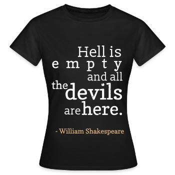 Shakespeare Drama Literatur - Frauen T-Shirt - Schwarz - Vorne - AI Model Female 172 dark (172cm)