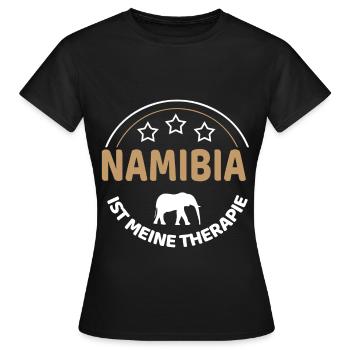 Therapie Namibia - Frauen T-Shirt - Schwarz - Vorne - AI Model Female 172 dark (172cm)