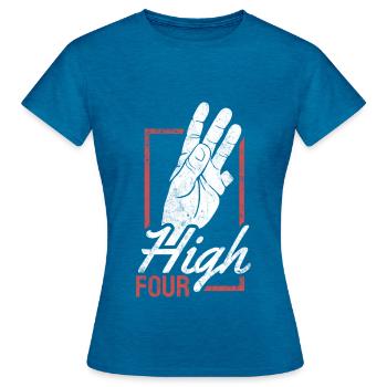 Finger amputation - Women's T-Shirt - antique blue sapphire heather - Front - AI Model Female 172 dark (172cm)