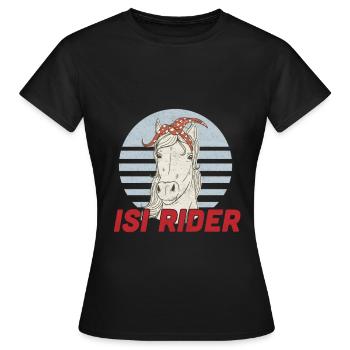 Equitation cheval islandais cheval islandais - T-shirt Femme - noir - Devant - AI Model Female 172 dark (172cm)