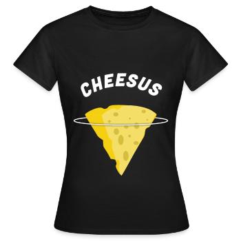 Fromage au fromage Jésus - T-shirt Femme - noir - Devant - AI Model Female 172 dark (172cm)