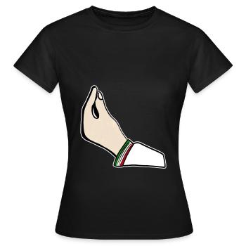 Italian flag design with Italian - Women's T-Shirt - black - Front - AI Model Female 172 dark (172cm)