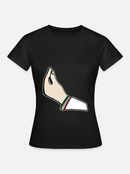 Italienische Flagge Design mit Italienischer - Frauen T-Shirt - Schwarz