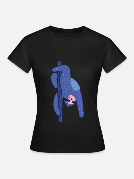 Pole Dance Faultier - Frauen T-Shirt - Schwarz