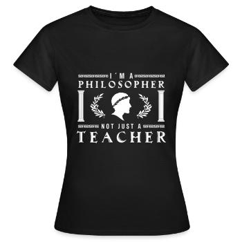 Teacher philosopher headmaster high school teacher - Women's T-Shirt - black - Front - AI Model Female 172 dark (172cm)
