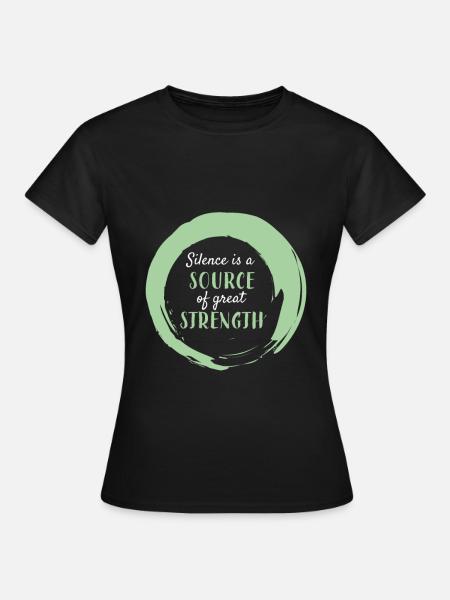 Zen Kreis Symbol Ruhe Kraft Meditation Geschenk - Frauen T-Shirt - Schwarz