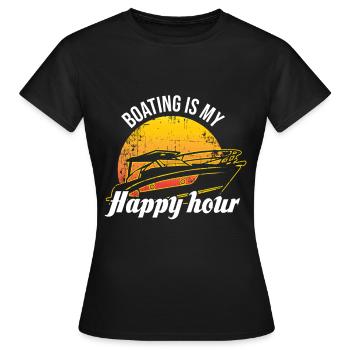 Bootfahren Design für einen Bootsbesitzer - Frauen T-Shirt - Schwarz - Vorne - AI Model Female 172 dark (172cm)
