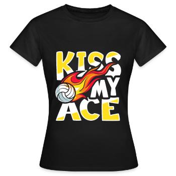 Formation de volley-ball motif équipe de volley-ball - T-shirt Femme - noir - Devant - AI Model Female 172 dark (172cm)