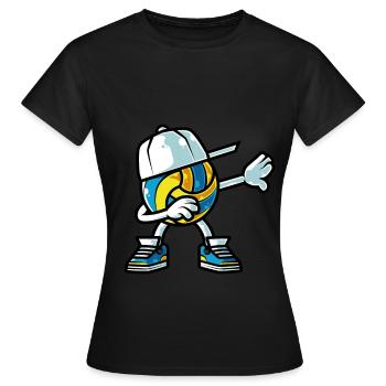 Formation de volley-ball motif équipe de volley-ball - T-shirt Femme - noir - Devant - AI Model Female 172 dark (172cm)