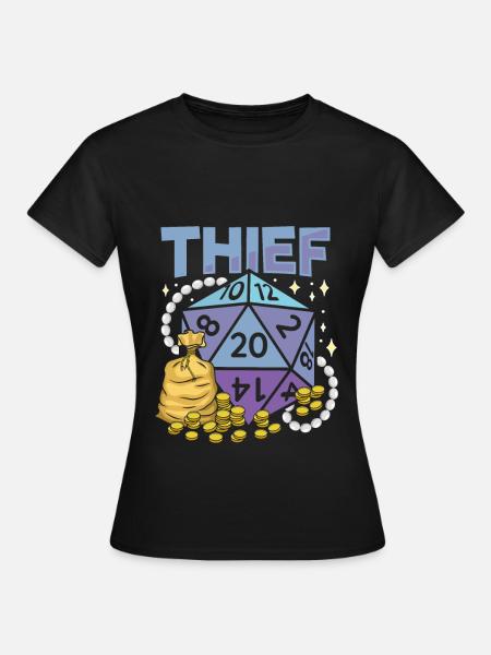 Fantasy Rpg RPG Shirt pour Thief RPG Gamer - T-shirt Femme - noir
