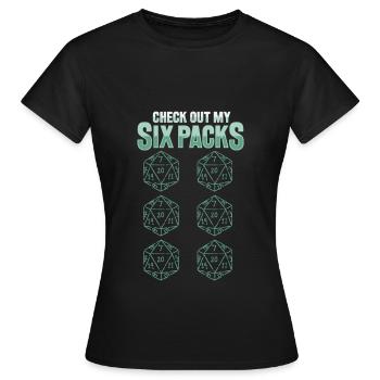 Chemise Fantasy RpG RPG pour les joueurs de rôle - T-shirt Femme - noir - Devant - AI Model Female 172 dark (172cm)