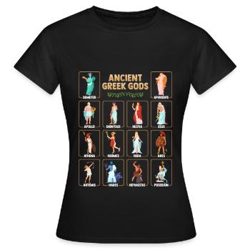 Mythologie grecque antique avec Gö grec - T-shirt Femme - noir - Devant - AI Model Female 172 dark (172cm)
