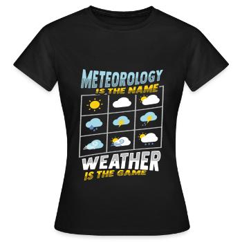 Meteorologe Wettervorhersage - Frauen T-Shirt - Schwarz - Vorne - AI Model Female 172 dark (172cm)