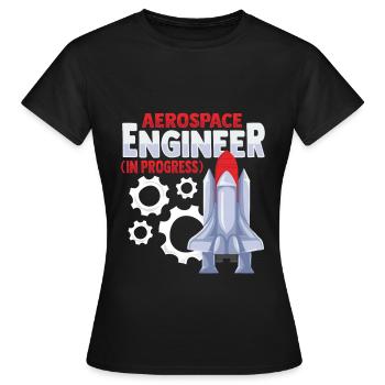 Luft- und Raumfahrtingenieur - Frauen T-Shirt - Schwarz - Vorne - AI Model Female 172 dark (172cm)