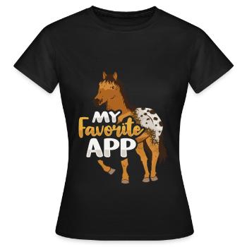 Appaloosa Pferd - Frauen T-Shirt - Schwarz - Vorne - AI Model Female 172 dark (172cm)
