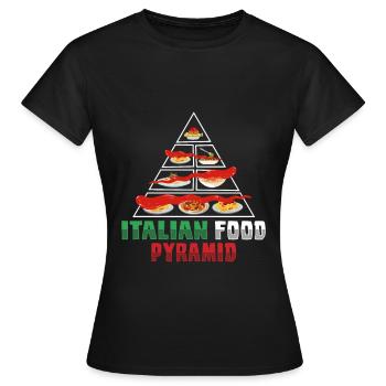 Italienisches Essen - Frauen T-Shirt - Schwarz - Vorne - AI Model Female 172 dark (172cm)