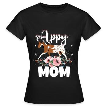 Appaloosa-Pferdekleidung Appaloosa-Mutter - Frauen T-Shirt - Schwarz - Vorne - AI Model Female 172 dark (172cm)