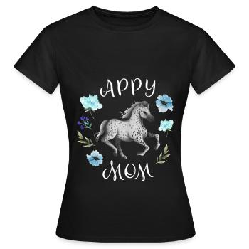 Appaloosa-Pferdekleidung Appaloosa-Mutter - Frauen T-Shirt - Schwarz - Vorne - AI Model Female 172 dark (172cm)